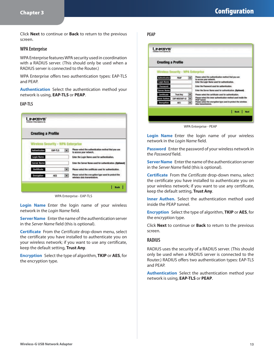 Configuration | Cisco WUSB54G User Manual | Page 16 / 40