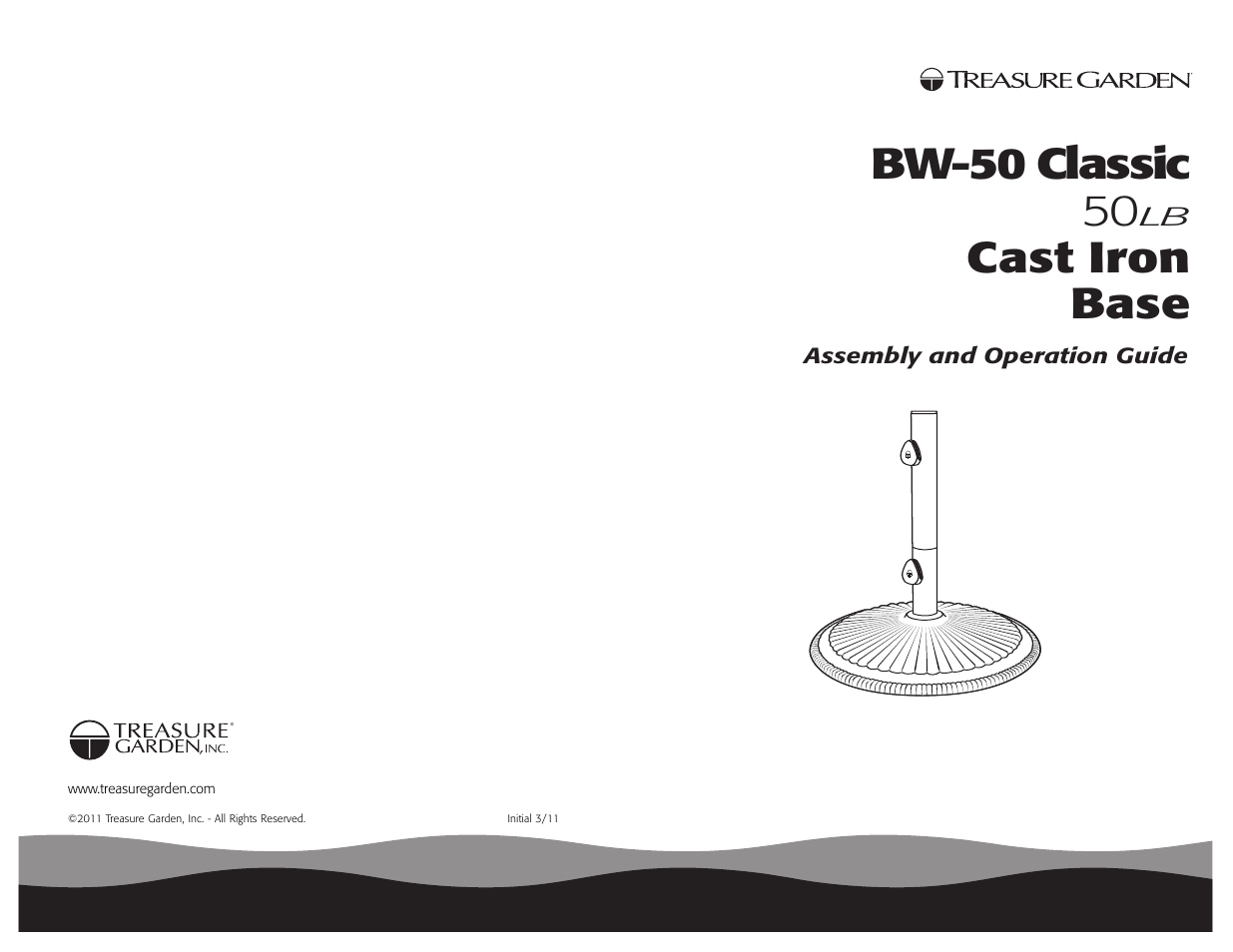Treasure Garden BW50x Classic Base User Manual | 4 pages