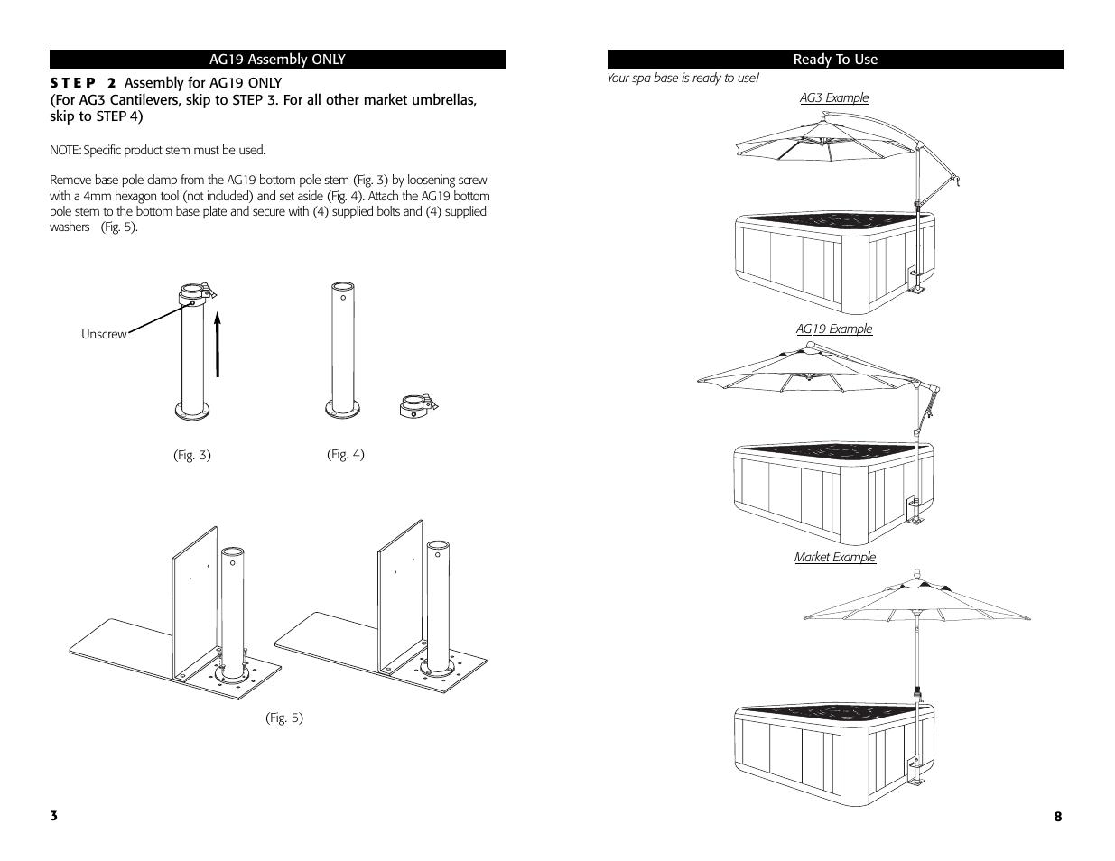 Treasure Garden BS-AG Spa Base User Manual | Page 4 / 12