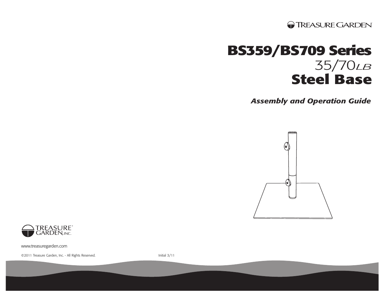 Treasure Garden BS359/BS709 Steel Base User Manual | 4 pages