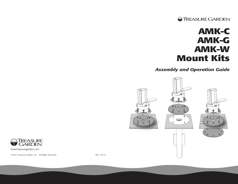 Treasure Garden AMK Mount Kits User Manual | 8 pages