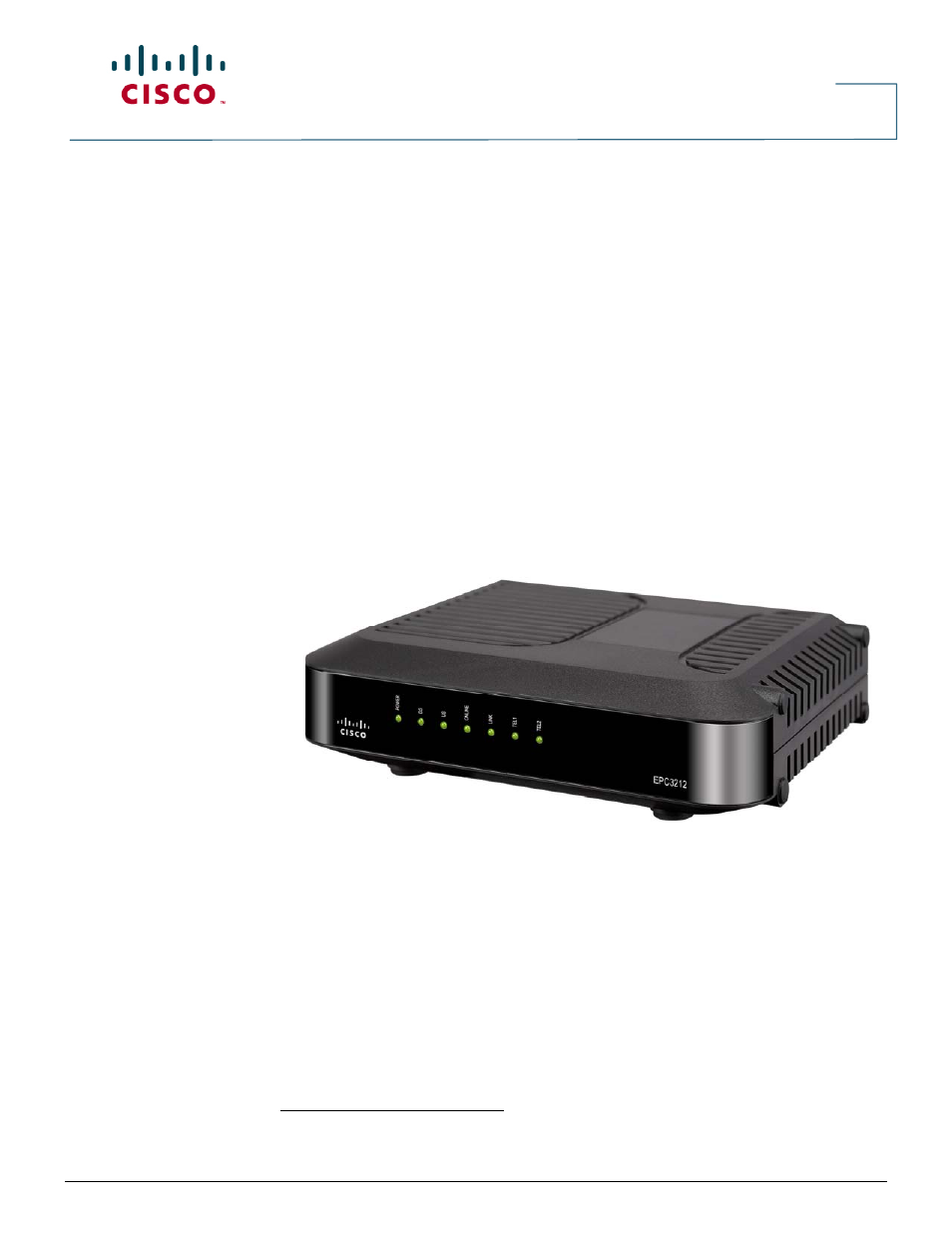 Cisco EPC3212 User Manual | 4 pages