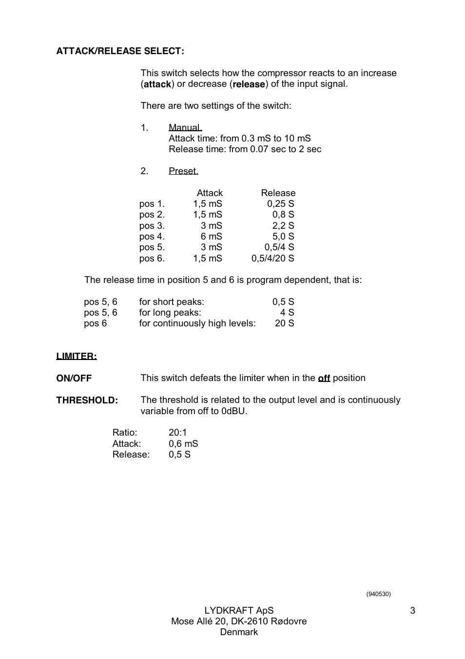 Tube Tech LCA 2B Dual Channel Tube VCA Compressor User Manual | Page 3 / 8