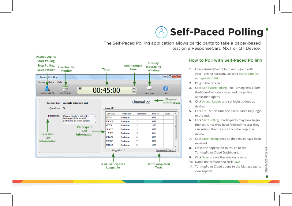 Self-paced polling | Turning Technologies TurningPoint Cloud User Manual | Page 11 / 28