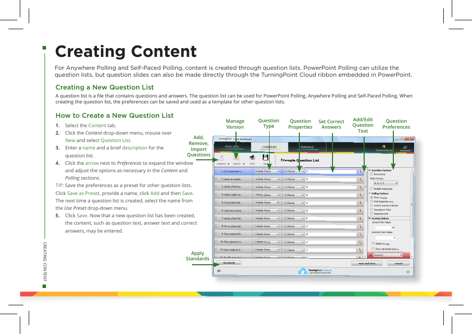 Creating content | Turning Technologies TurningPoint Cloud User Manual | Page 12 / 28