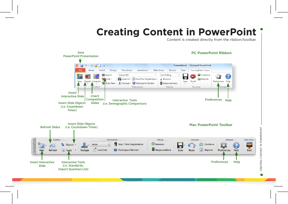 Creating content in powerpoint | Turning Technologies TurningPoint Cloud User Manual | Page 13 / 28