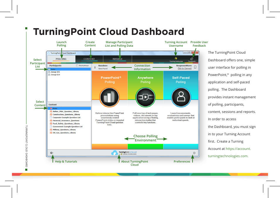 Turningpoint cloud dashboard | Turning Technologies TurningPoint Cloud User Manual | Page 4 / 28