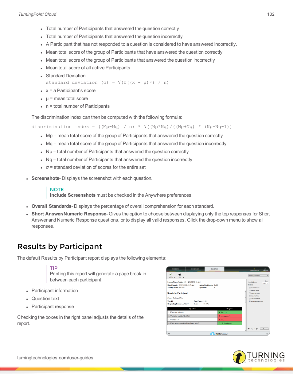 Results by participant | Turning Technologies TurningPoint Cloud User Manual | Page 132 / 148