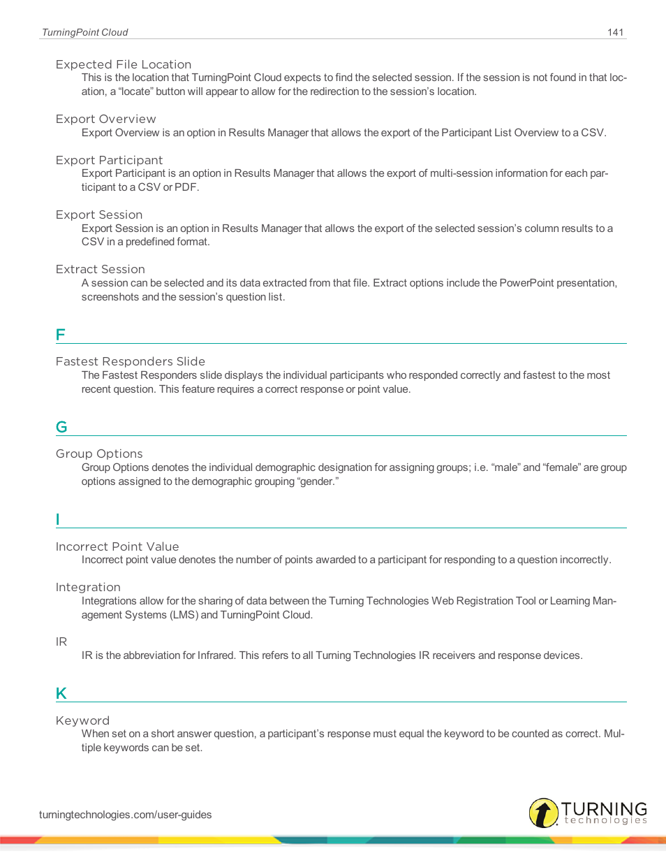 Turning Technologies TurningPoint Cloud User Manual | Page 141 / 148