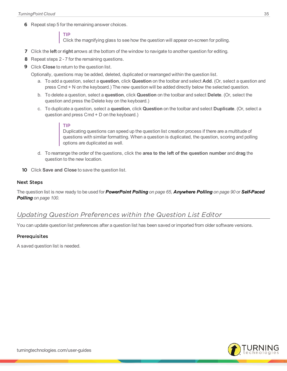 Turning Technologies TurningPoint Cloud User Manual | Page 35 / 148