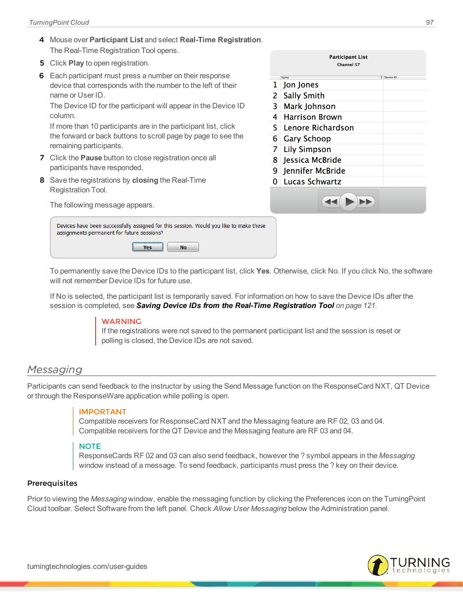 Messaging | Turning Technologies TurningPoint Cloud User Manual | Page 97 / 148