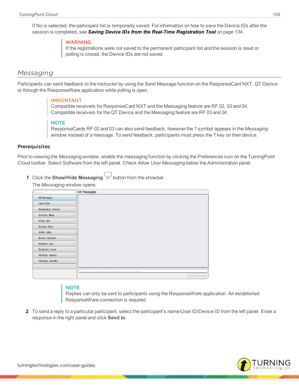 Messaging | Turning Technologies TurningPoint Cloud User Manual | Page 109 / 161