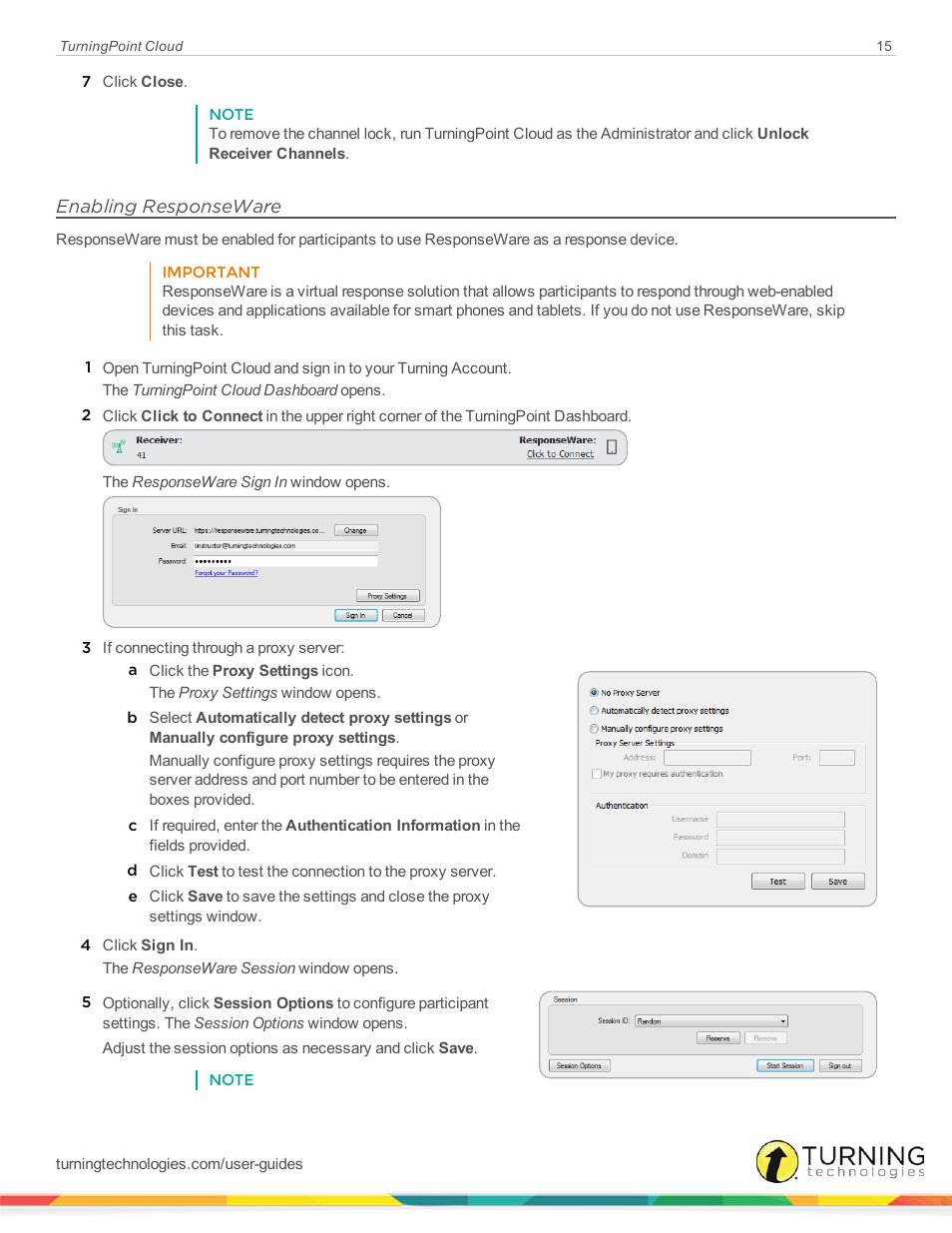 Enabling responseware | Turning Technologies TurningPoint Cloud User Manual | Page 15 / 161