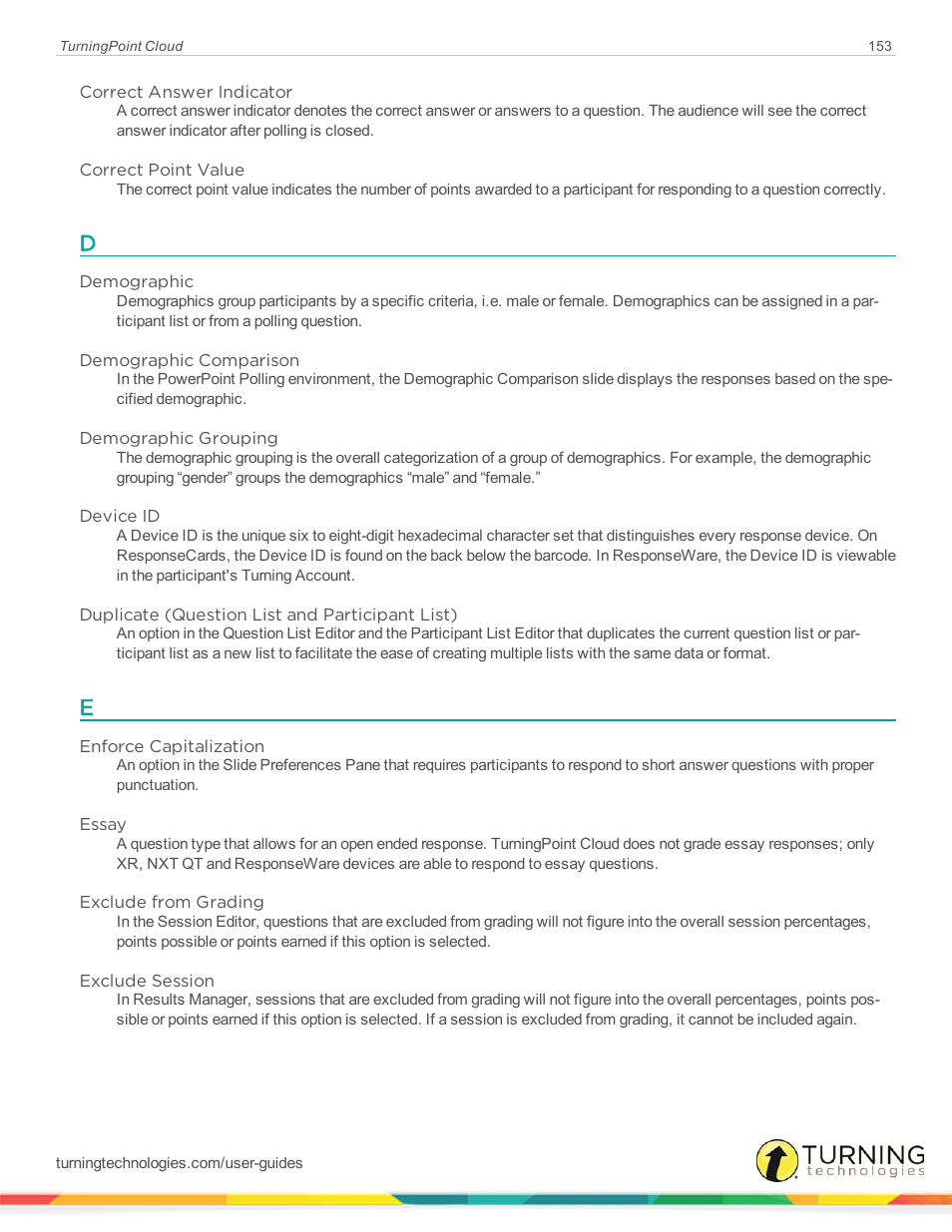 Turning Technologies TurningPoint Cloud User Manual | Page 153 / 161