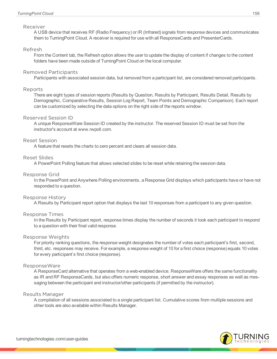 Turning Technologies TurningPoint Cloud User Manual | Page 158 / 161