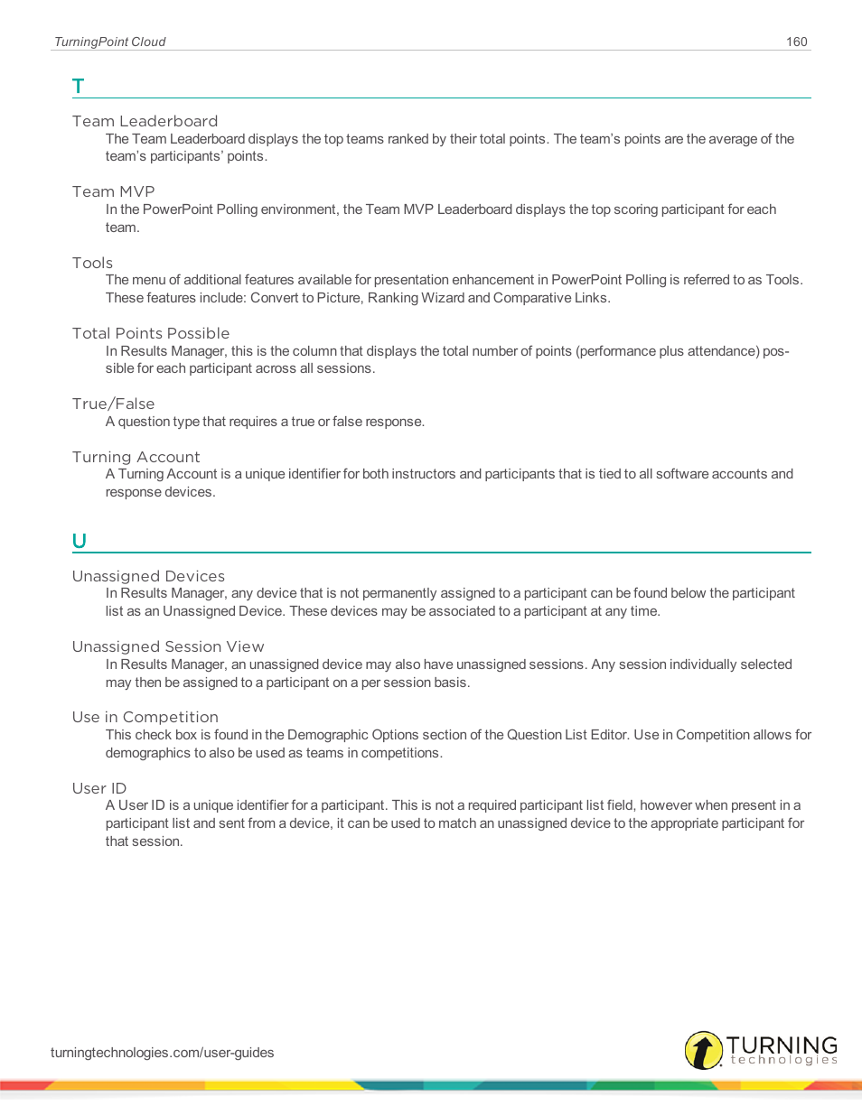 Turning Technologies TurningPoint Cloud User Manual | Page 160 / 161