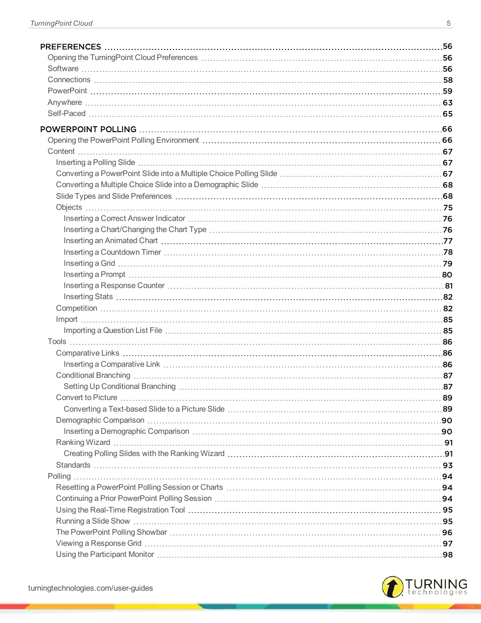 Turning Technologies TurningPoint Cloud User Manual | Page 5 / 161