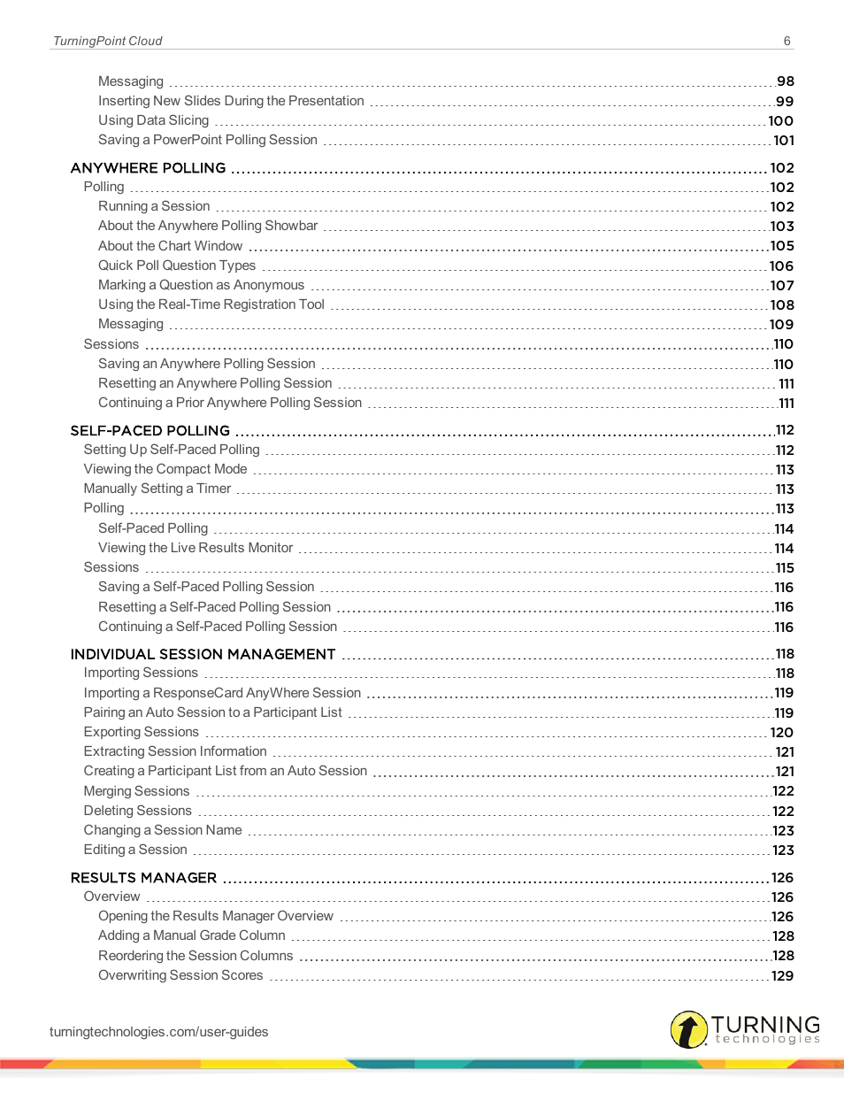 Turning Technologies TurningPoint Cloud User Manual | Page 6 / 161