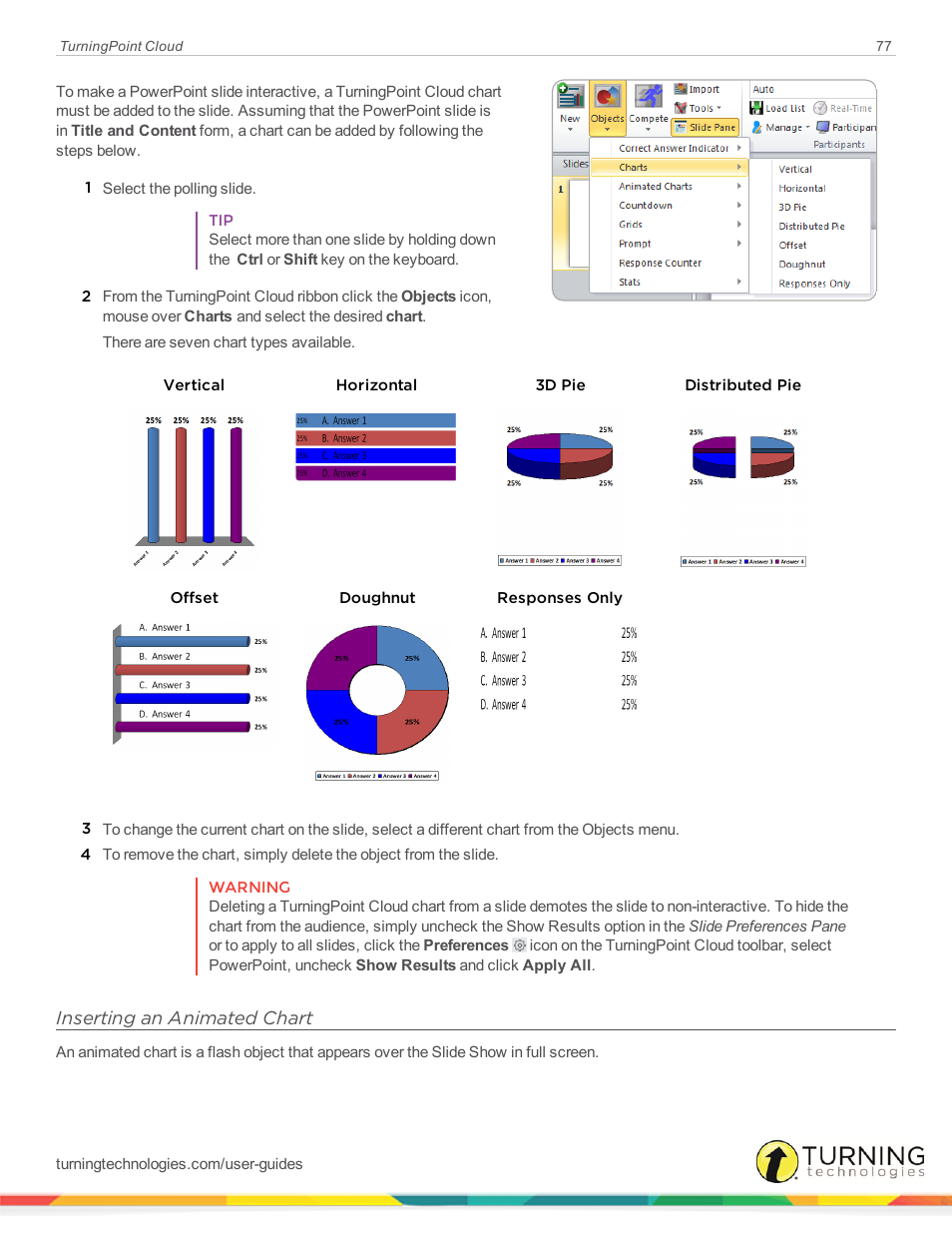 Inserting an animated chart | Turning Technologies TurningPoint Cloud User Manual | Page 77 / 161