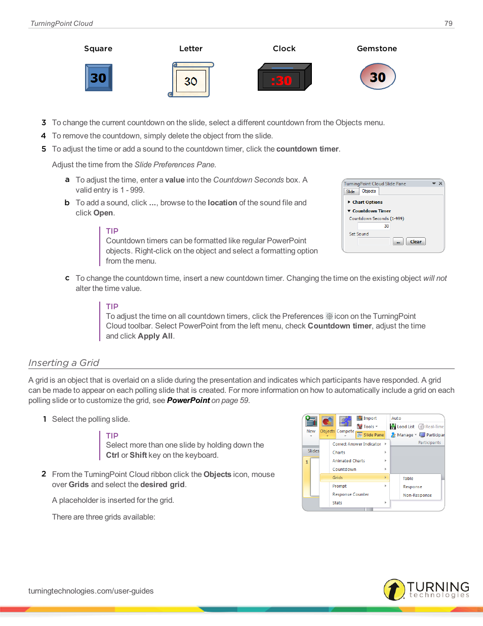 Inserting a grid | Turning Technologies TurningPoint Cloud User Manual | Page 79 / 161