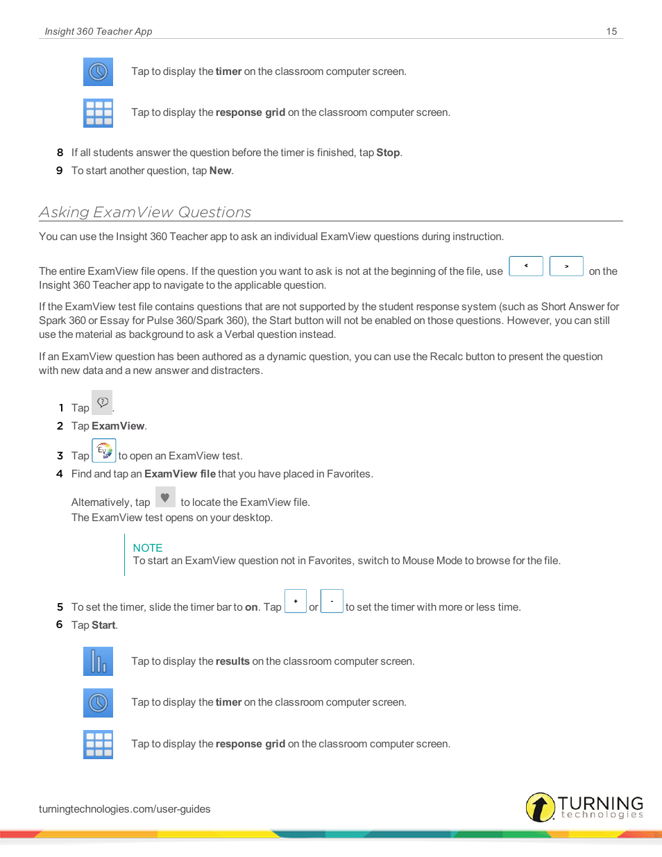 Asking examview questions | Turning Technologies Insight 360 Cloud User Manual | Page 15 / 26