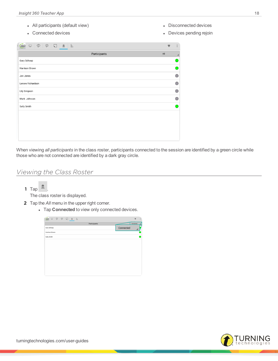 Viewing the class roster | Turning Technologies Insight 360 Cloud User Manual | Page 18 / 26