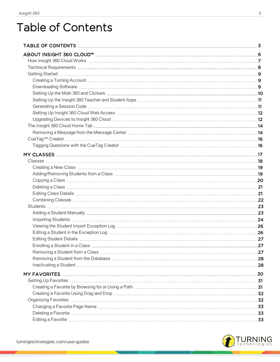Turning Technologies Insight 360 Cloud User Manual | Page 3 / 88