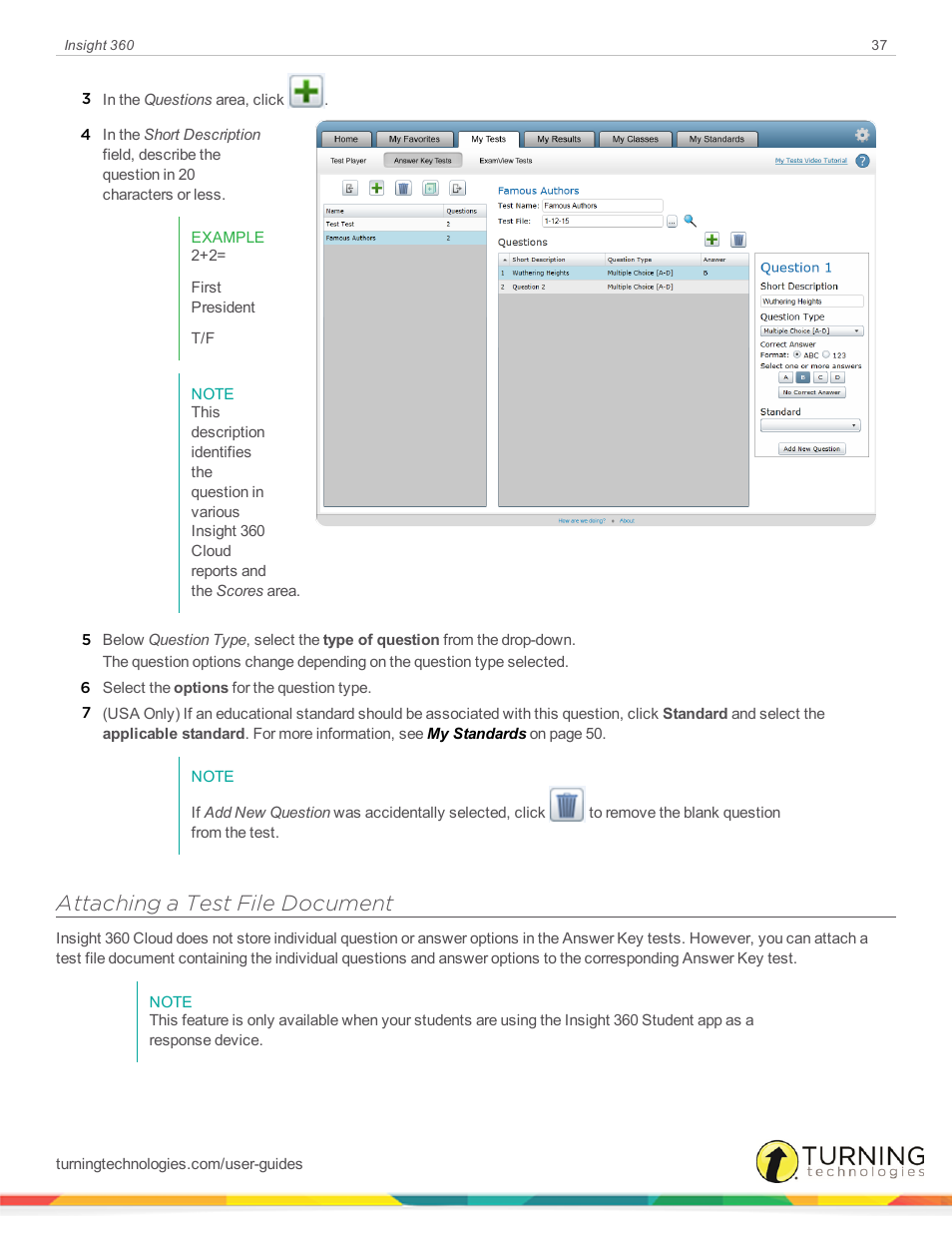 Attaching a test file document | Turning Technologies Insight 360 Cloud User Manual | Page 37 / 88