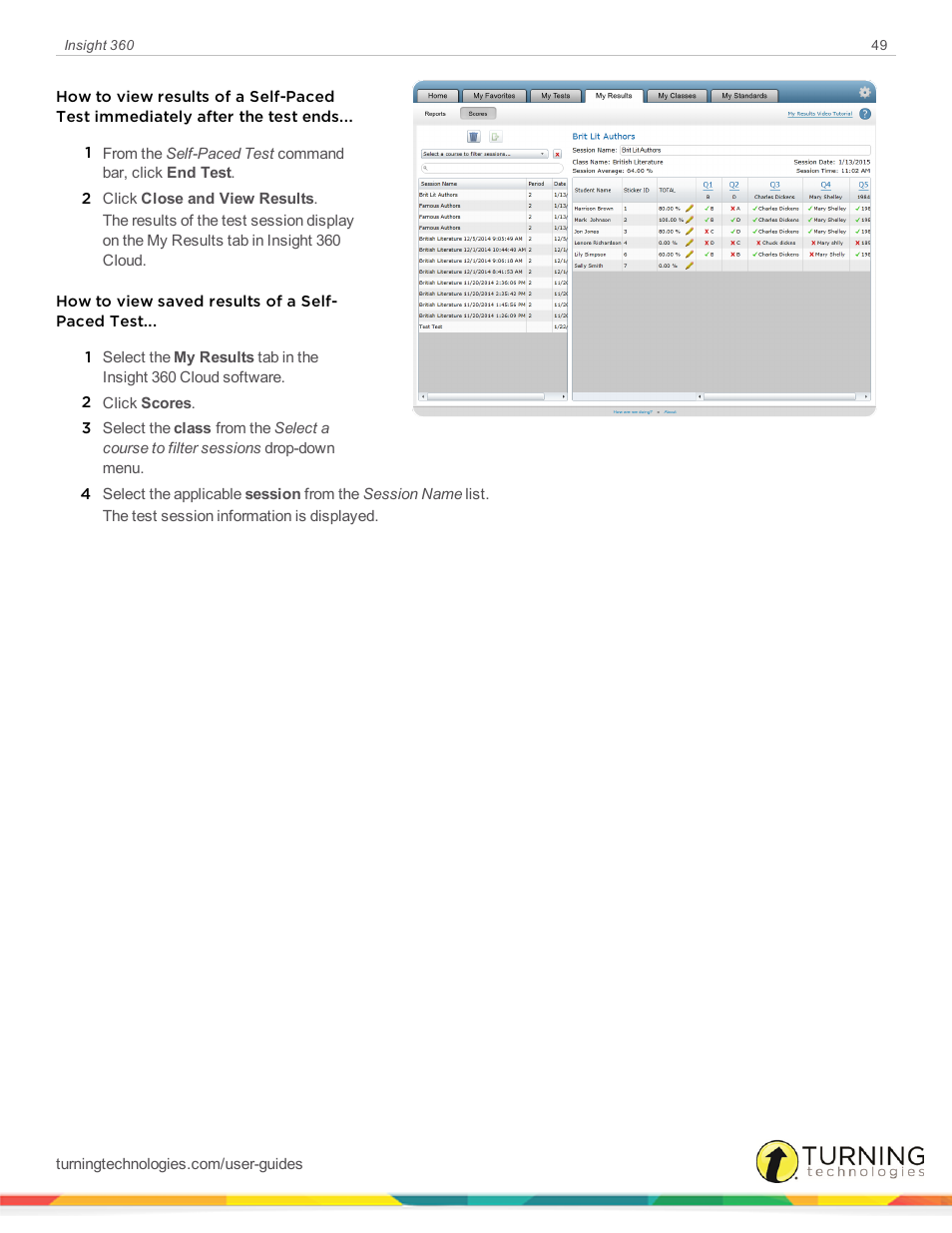 Turning Technologies Insight 360 Cloud User Manual | Page 49 / 88