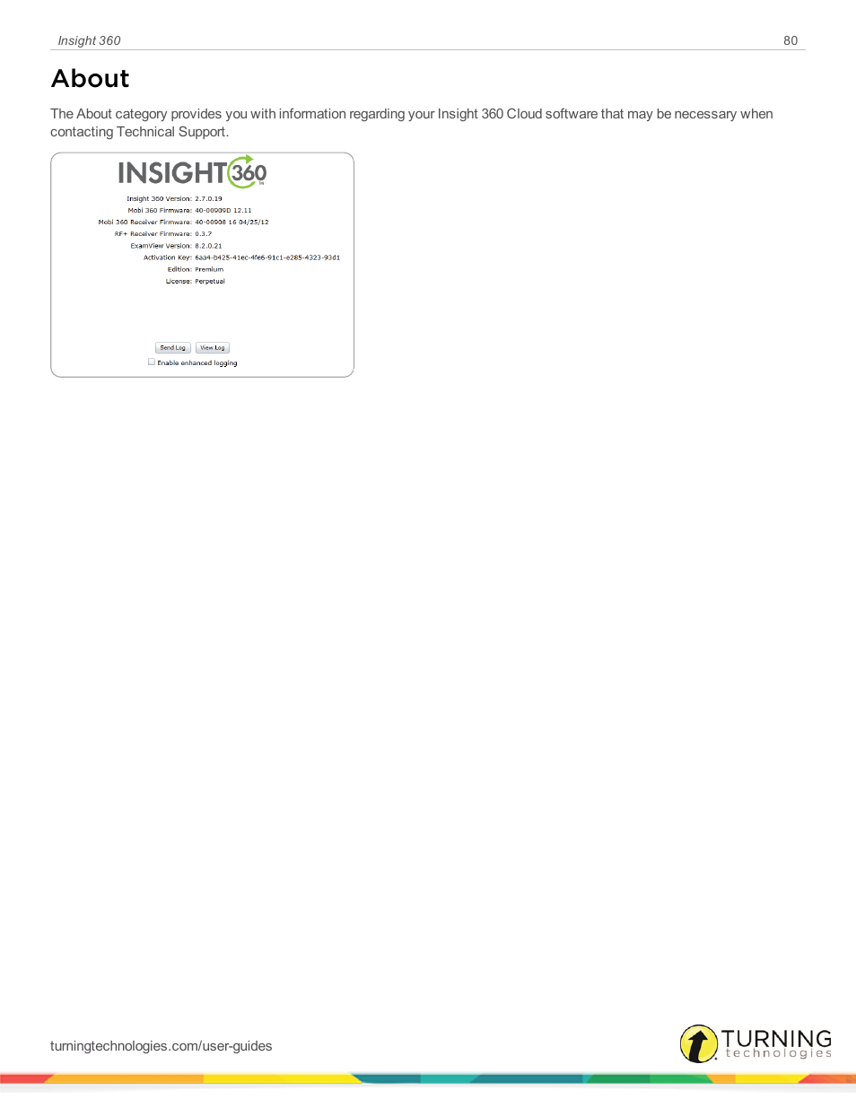 About | Turning Technologies Insight 360 Cloud User Manual | Page 80 / 88
