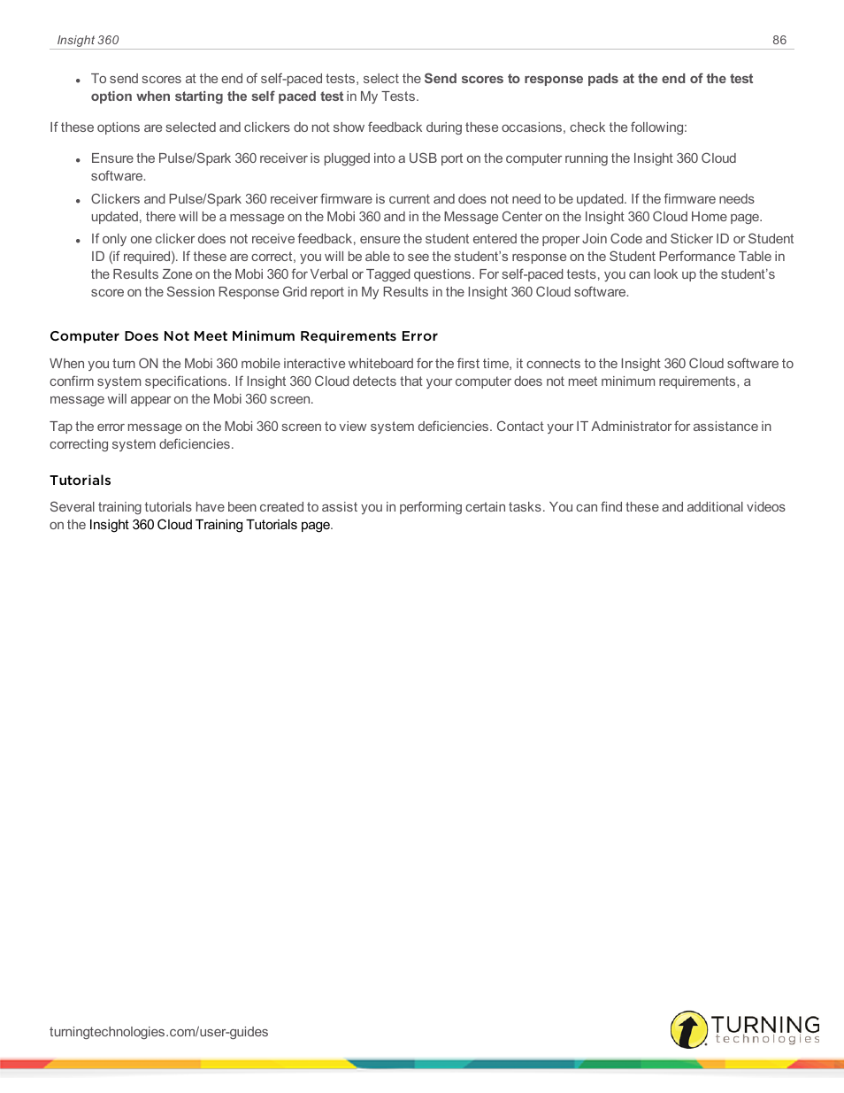 Turning Technologies Insight 360 Cloud User Manual | Page 86 / 88