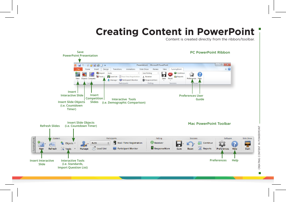 Creating content in powerpoint | Turning Technologies TurningPoint 5 User Manual | Page 13 / 24