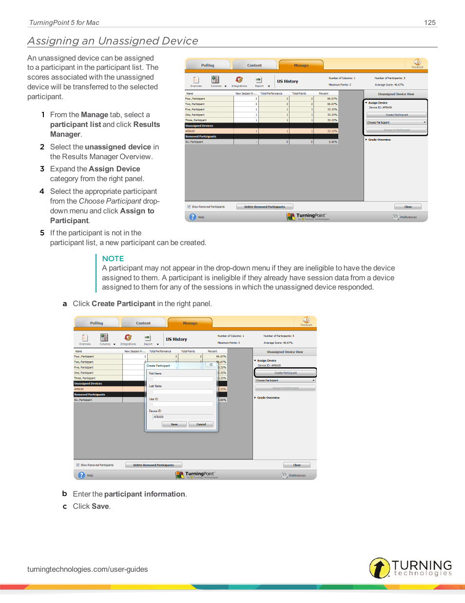 Assigning an unassigned device | Turning Technologies TurningPoint 5 User Manual | Page 125 / 150