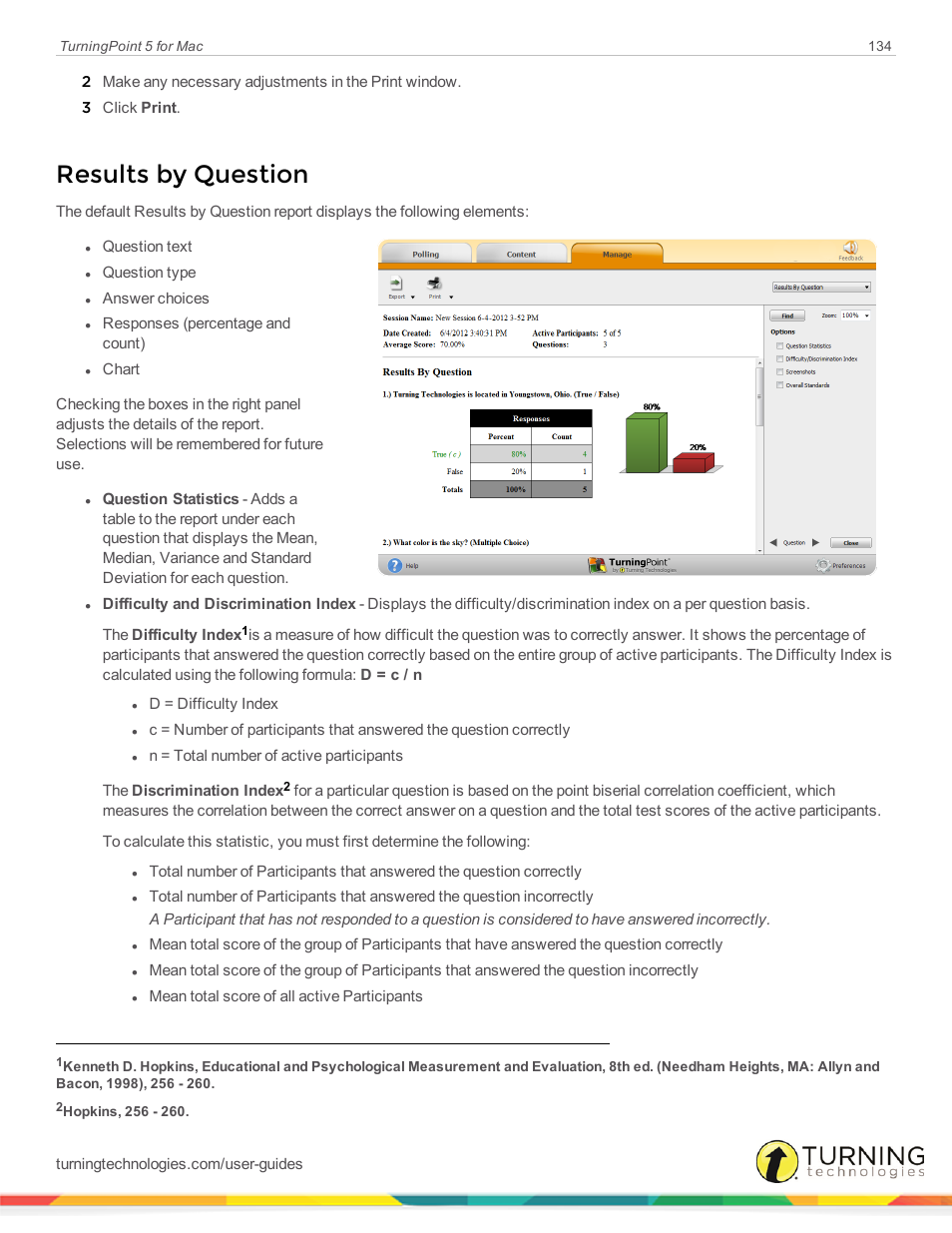 Results by question | Turning Technologies TurningPoint 5 User Manual | Page 134 / 150