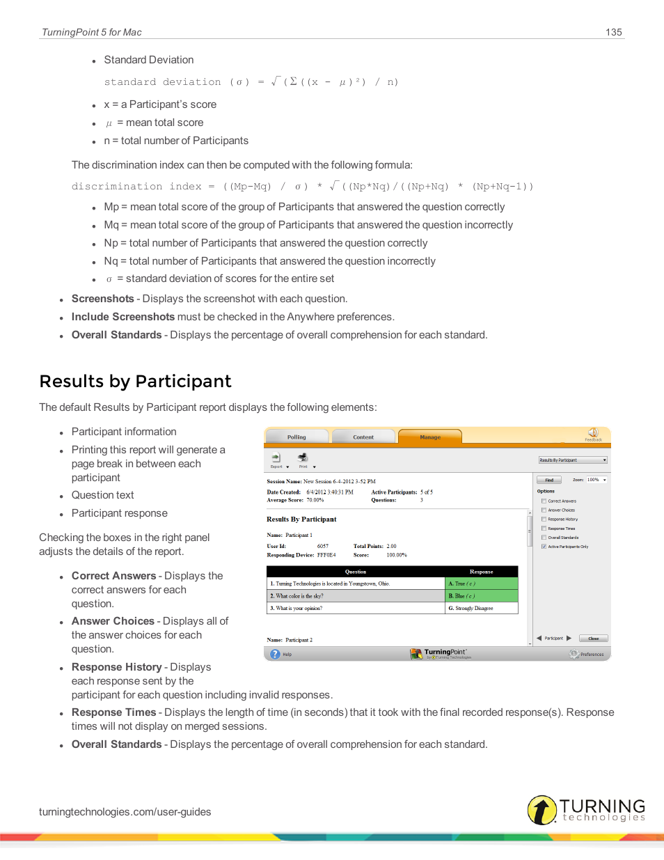 Results by participant | Turning Technologies TurningPoint 5 User Manual | Page 135 / 150