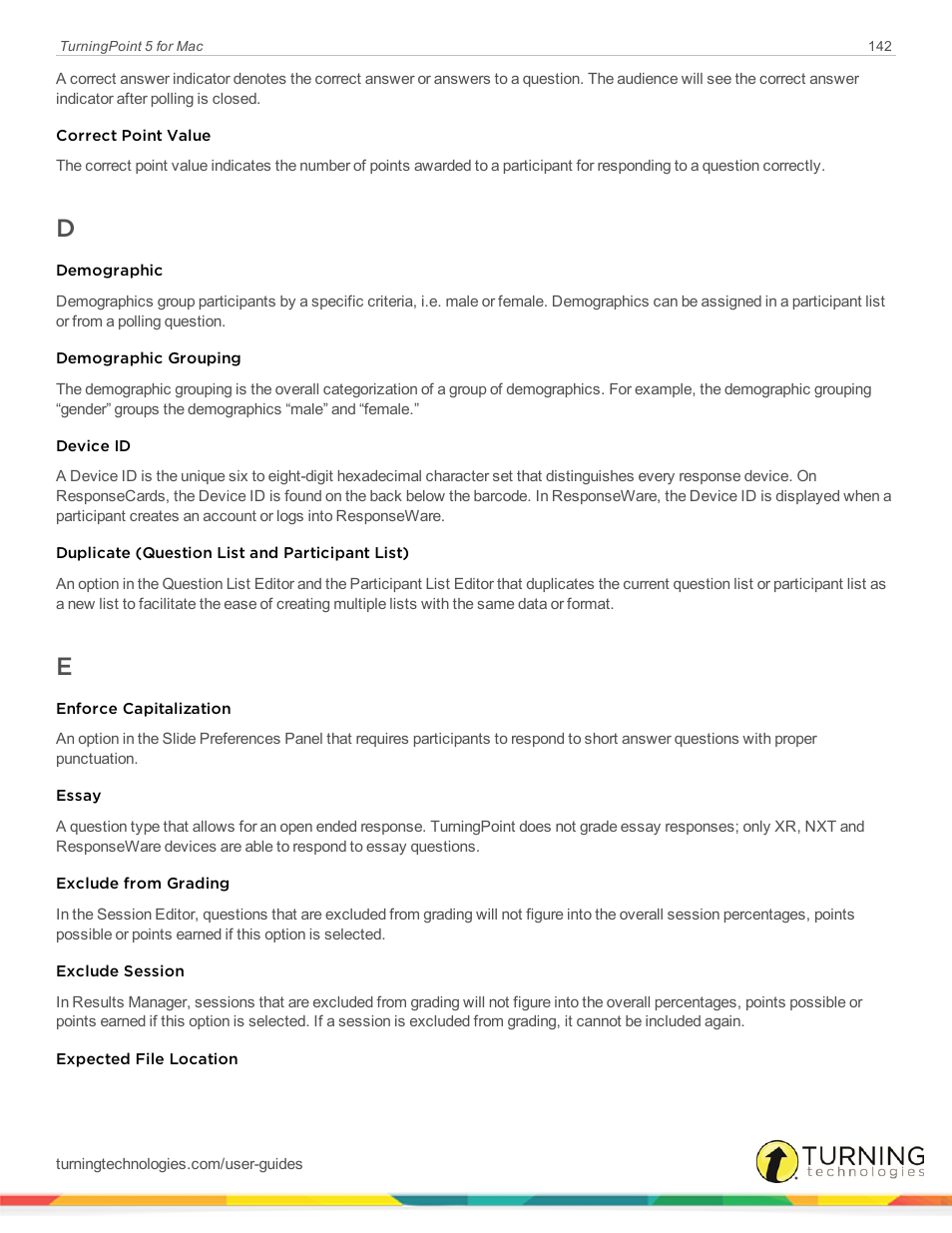 Turning Technologies TurningPoint 5 User Manual | Page 142 / 150