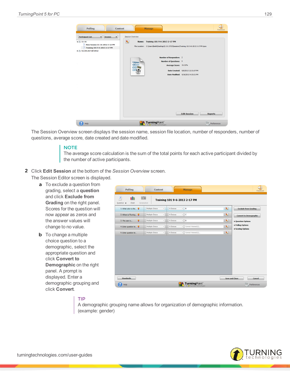 Turning Technologies TurningPoint 5 User Manual | Page 129 / 168