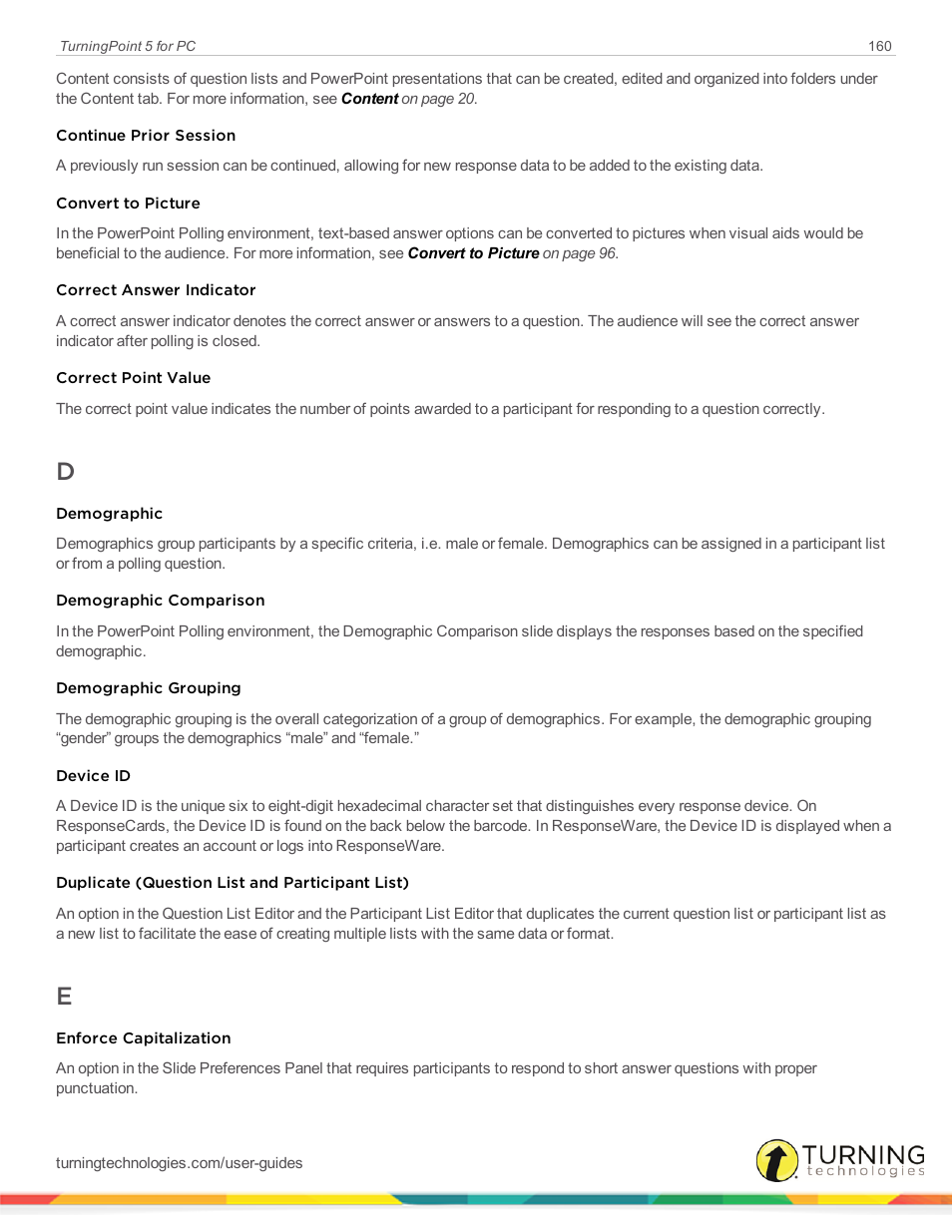 Turning Technologies TurningPoint 5 User Manual | Page 160 / 168
