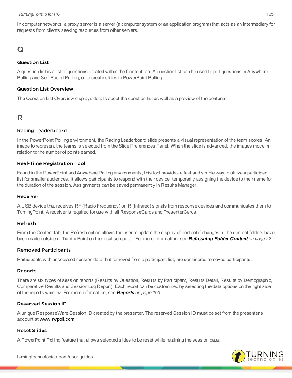 Turning Technologies TurningPoint 5 User Manual | Page 165 / 168