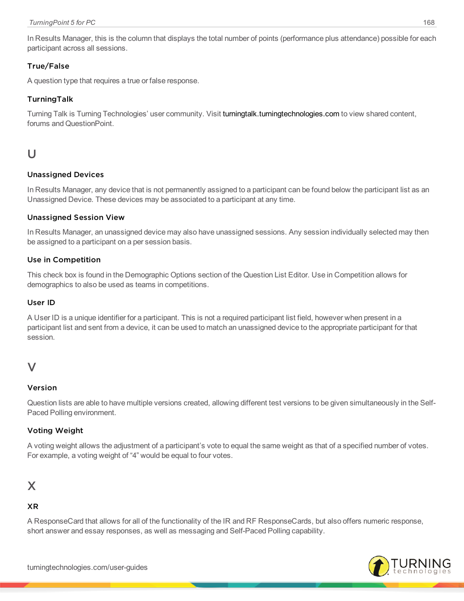 Turning Technologies TurningPoint 5 User Manual | Page 168 / 168