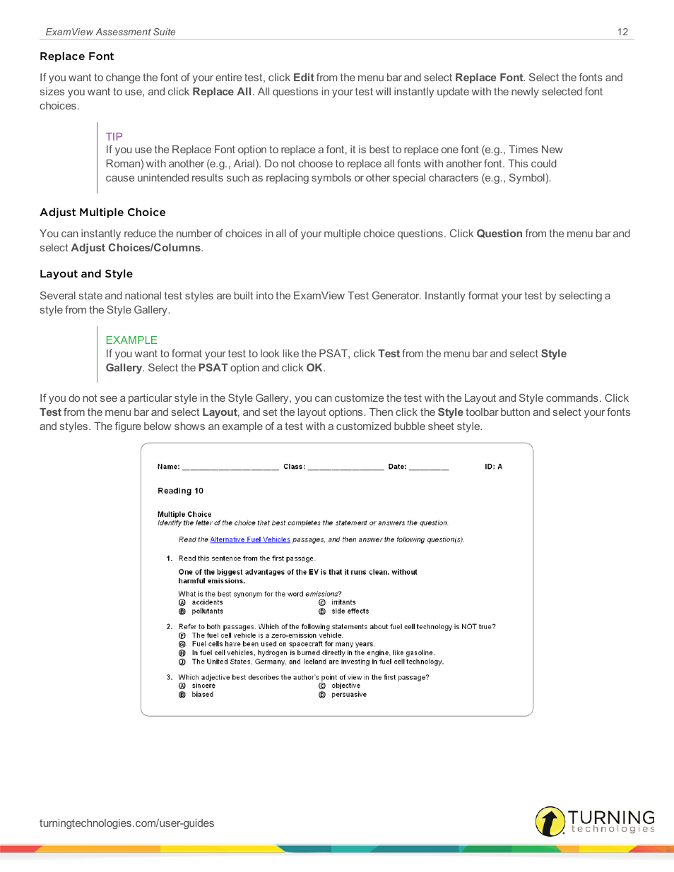 Turning Technologies ExamView User Manual | Page 12 / 52