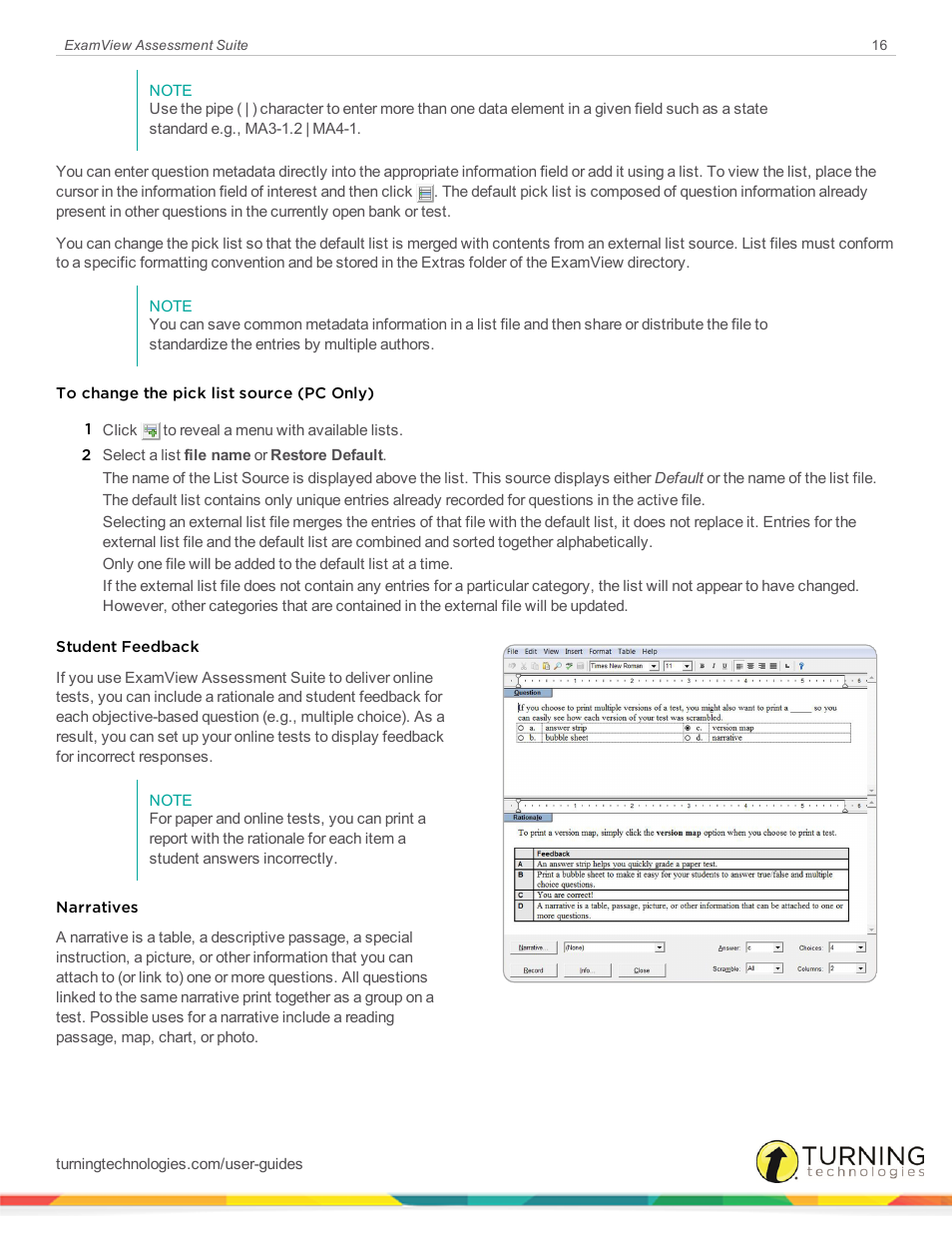 Turning Technologies ExamView User Manual | Page 16 / 52