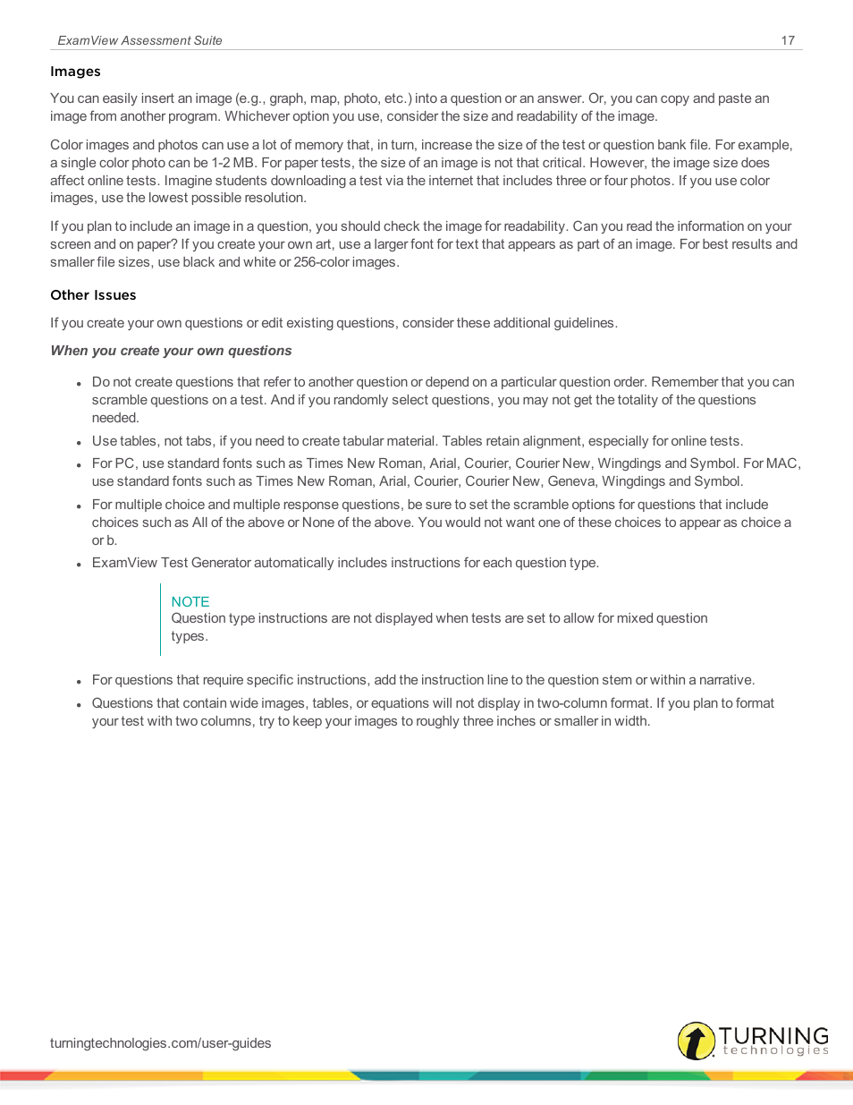 Turning Technologies ExamView User Manual | Page 17 / 52
