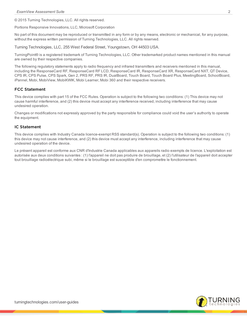 Turning Technologies ExamView User Manual | Page 2 / 52