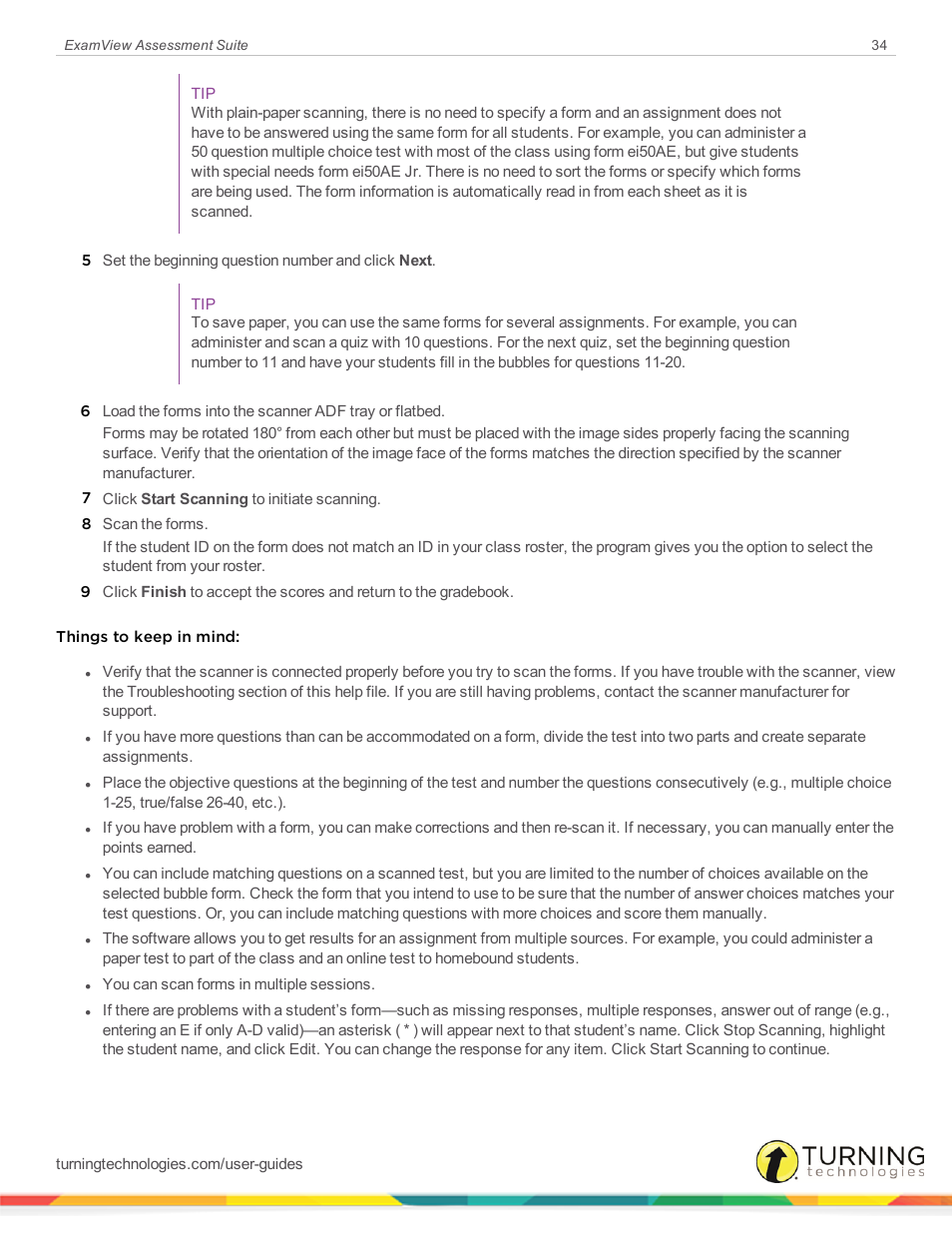 Turning Technologies ExamView User Manual | Page 34 / 52