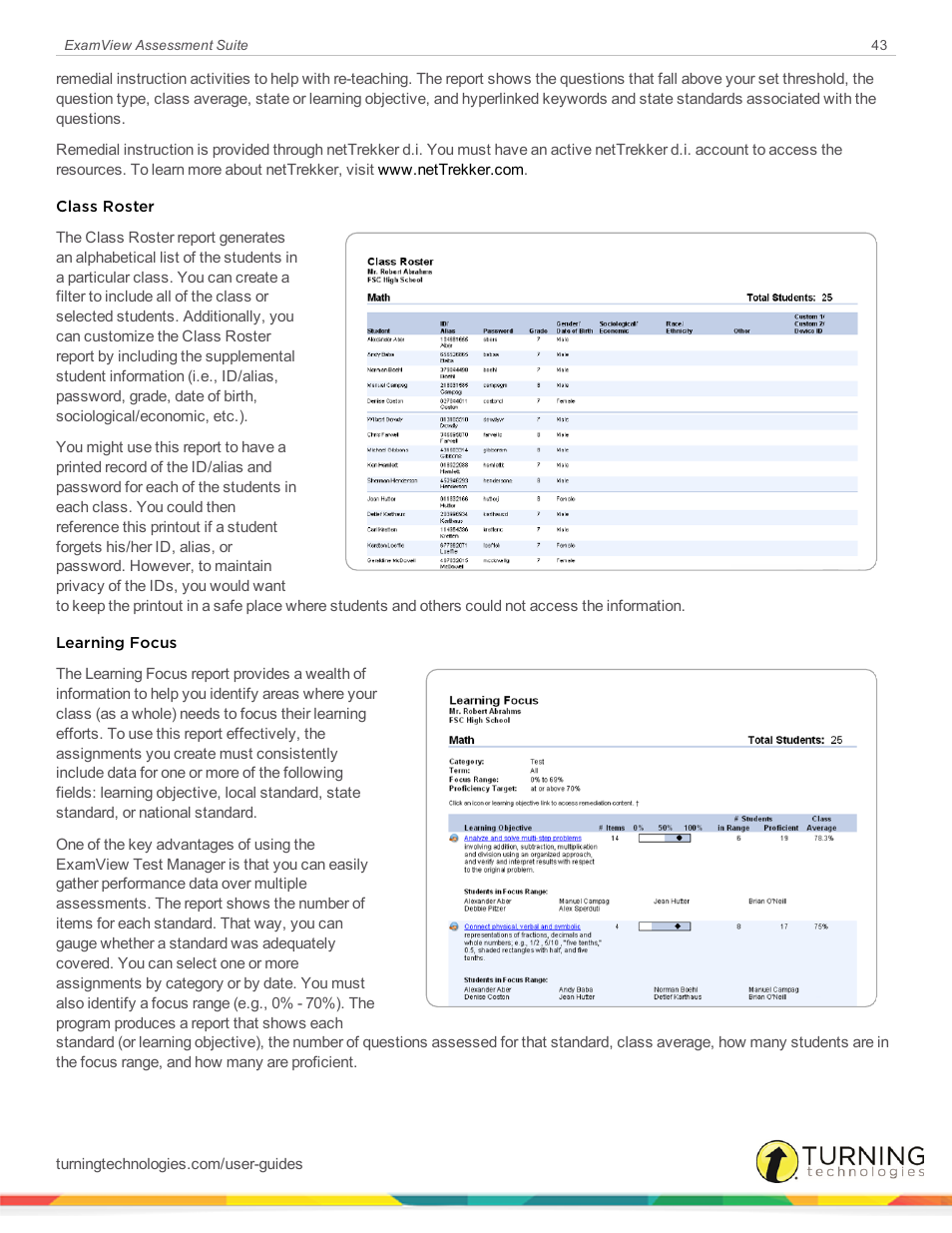 Turning Technologies ExamView User Manual | Page 43 / 52
