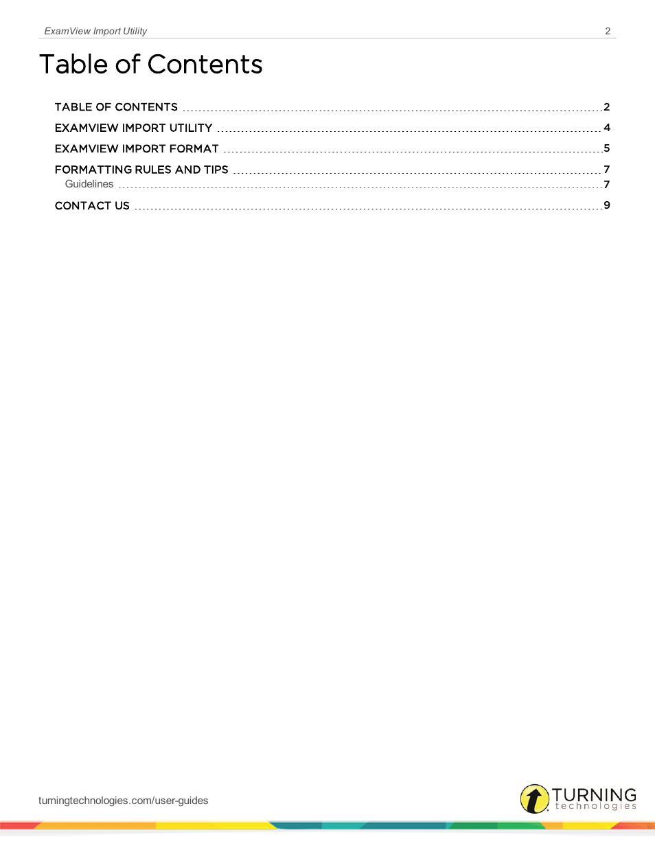 Turning Technologies ExamView User Manual | Page 2 / 9