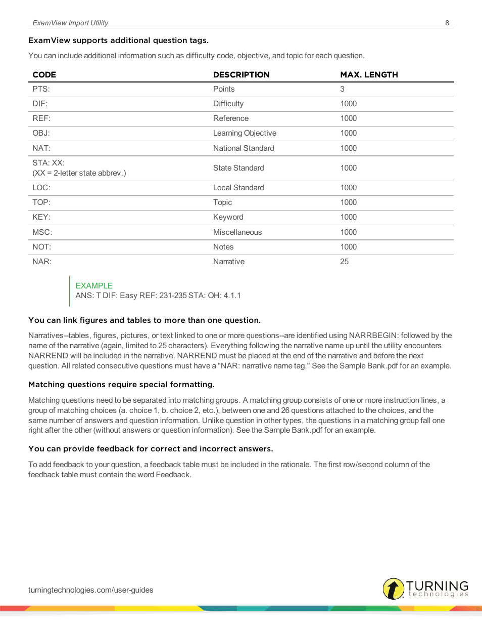 Turning Technologies ExamView User Manual | Page 8 / 9