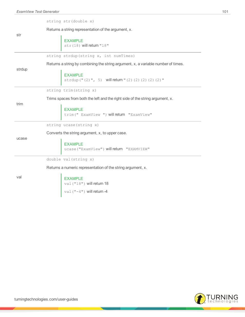 Turning Technologies ExamView User Manual | Page 101 / 190