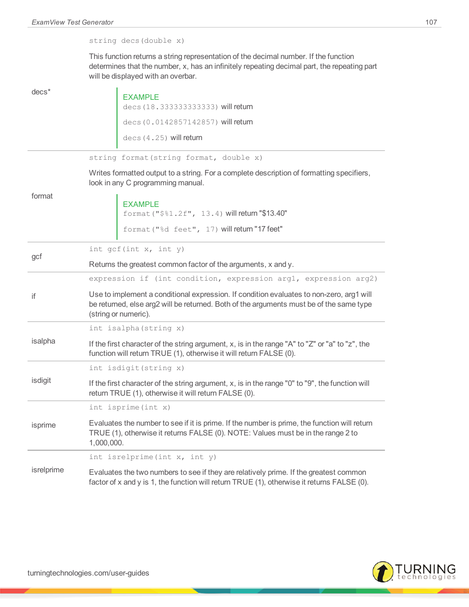 Turning Technologies ExamView User Manual | Page 107 / 190